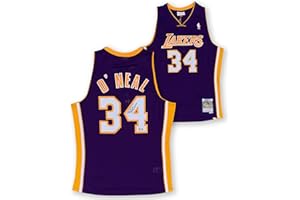 Shaquille O'Neal Autographed Los Angeles Lakers Signed Mitchell and Ness Basketball Jersey Beckett COA Purple