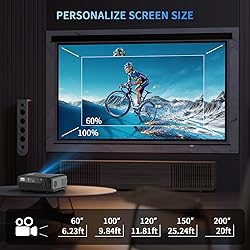 4K Smart Daylight Projector 5G WiFi Bluetooth,1000