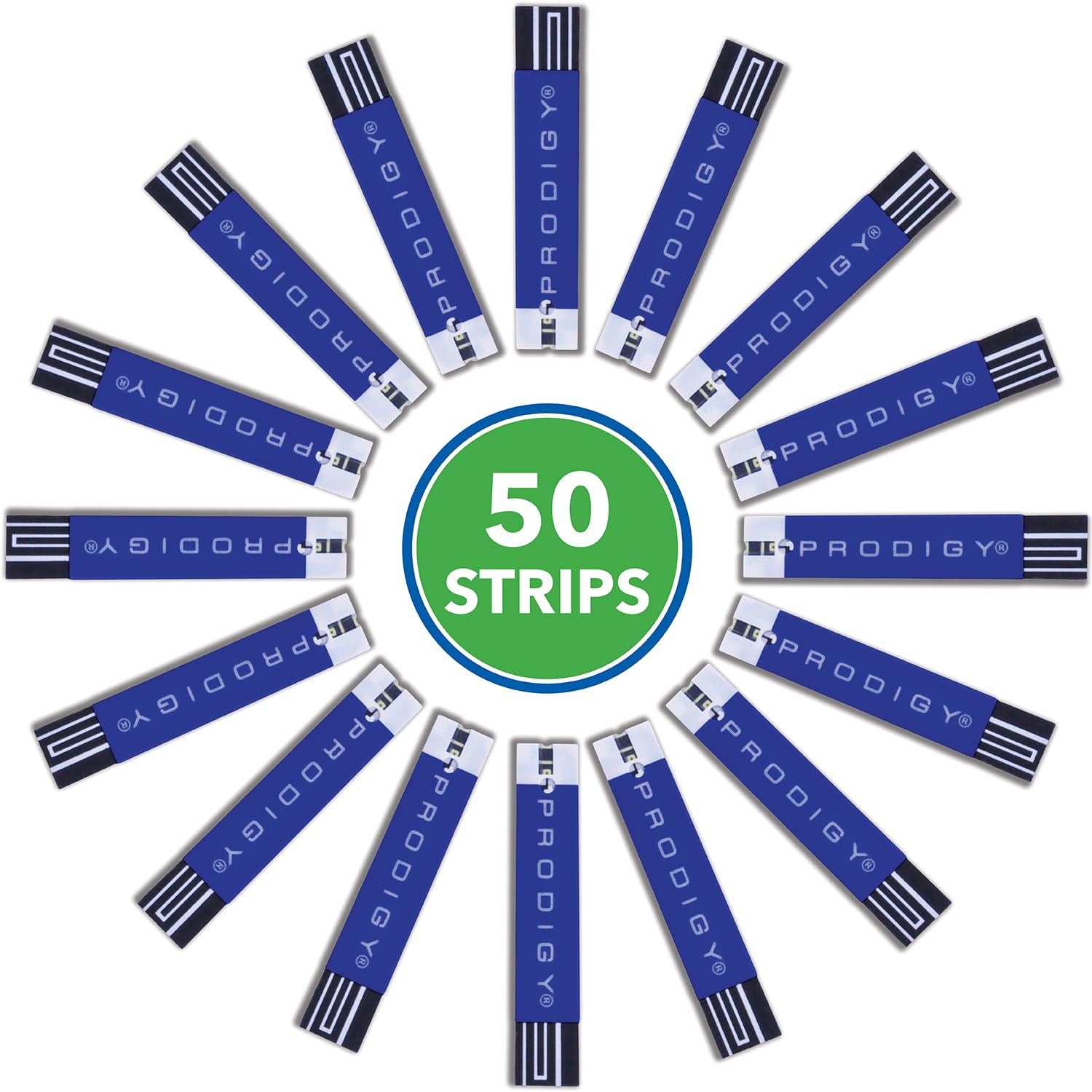 PRODIGY 10400 No Coding Blood Glucose Test Strips for Diabetes, Box of 50 Strips, Compatible with PRODIGY AutoCode, Pocket & Voice Blood Glucose Monitoring Systems