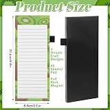 Thboxes 3 Pack Magnetic Fridge Shopping List Pad 180 Sheets 21x9cm With Pen Loop view 2