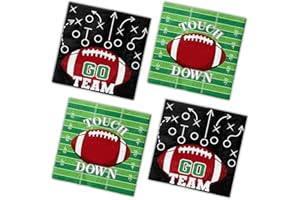 CMUSKO 40Pcs Football Napkins-Football Themed Party Supplies Tailgate Disposable Paper Napkins for Touch Down Football Game Day Decorations