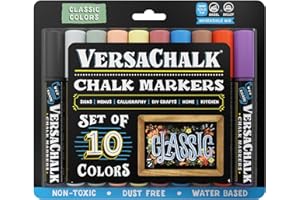 VersaChalk Classic Liquid Chalk Markers, Set of 10-5mm Tip