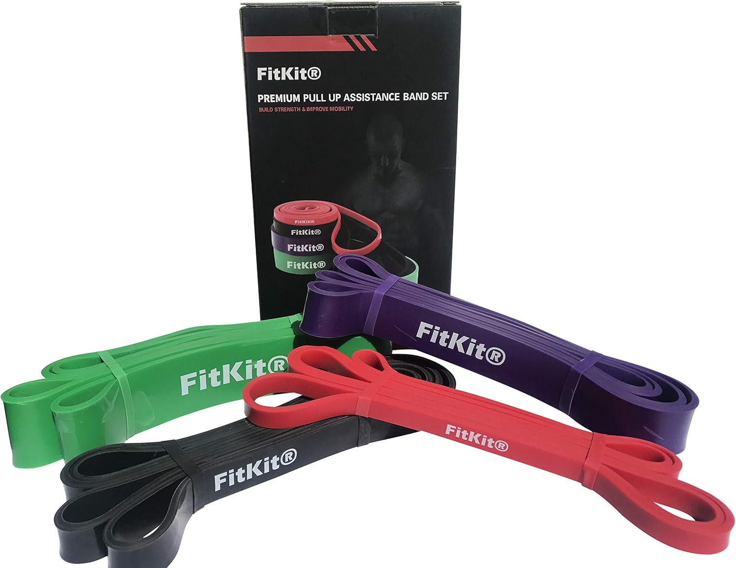 FitKit Resistance Bands Assisted Pull Up Band Exercise Workout