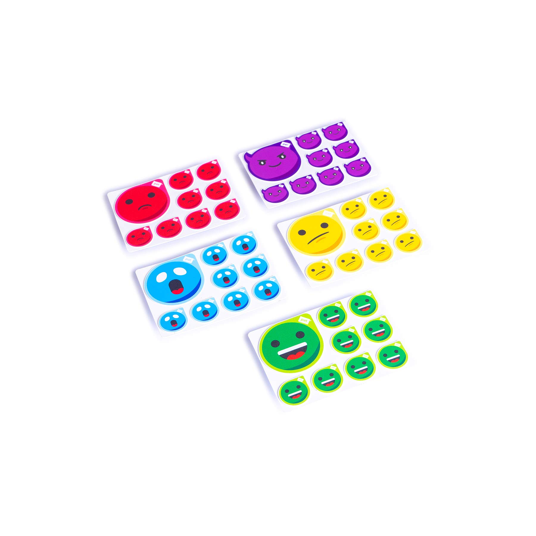PATboard Scrum Board and Kanban Board Emoticon Smiley Set - Set of 5 - nanocups for Glass Icons