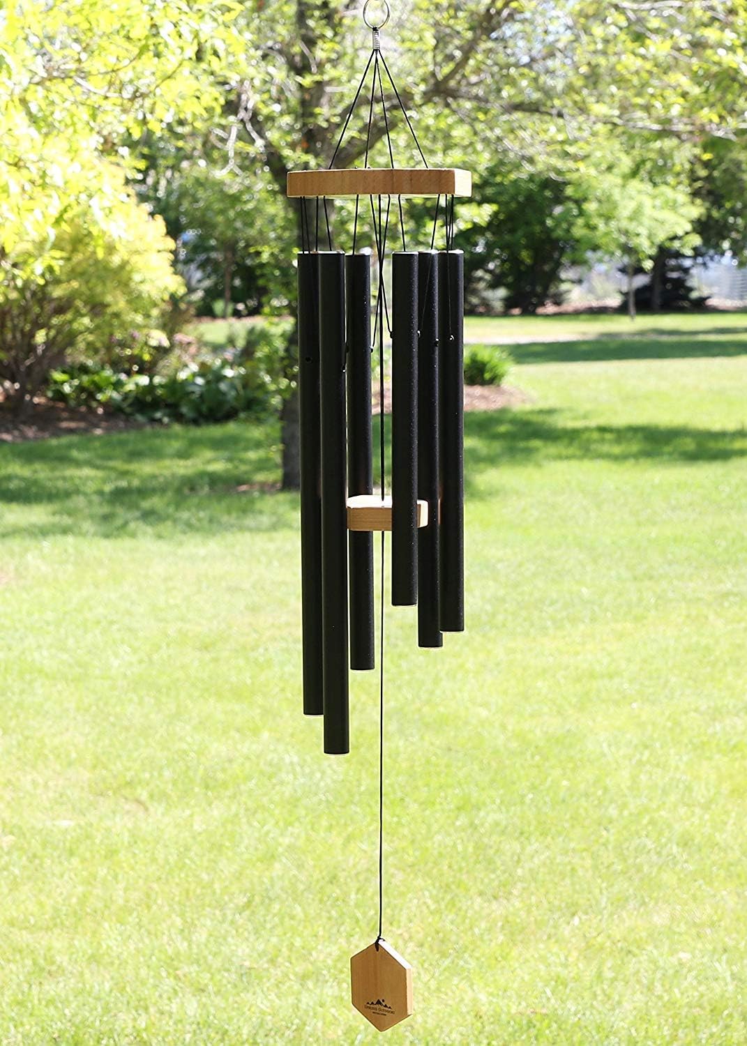 WIND CHIMES FOR PEOPLE WHO LIKE THEIR NEIGHBORS, Soothing Melodic Tones & Solidly Constructed Bamboo/Aluminum Chime, Great as a Quality Gift or to keep for Your own Patio, Porch, Garden, or Backyard. : Garden & Outdoor
