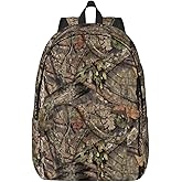 Camo Hunting Forest Camouflage Backpack for Girls Boys Women Lightweight Canvas Bookbag Casual Daypack for Travel Outdoor Camping, 17 Inch