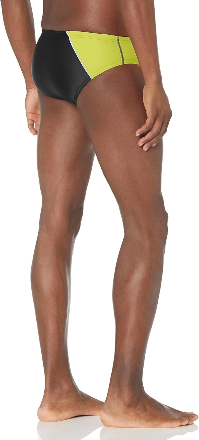 Speedo Men's Swimsuit Brief Powerflex Eco Revolve Splice Team Colors-Discontinued : Clothing