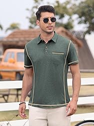 Men's Casual Polo Shirts Classic Short Sleeve