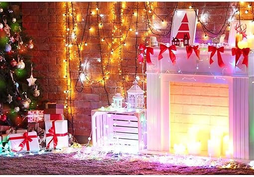 Sfondi Immagini Di Natale.Fondale Fotografico Giallo Interno 7 X 5 Foto Sfondi Sfondi Di Natale Verde Albero Camino Teli Per Thanksgiving Family Photobooth Amazon It Elettronica