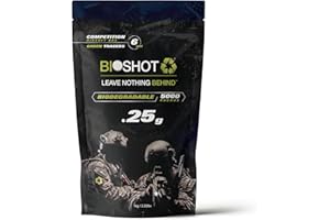 BioShot Biodegradable Green Tracer Glow in The Dark Airsoft BBS - Seamless Competition Match Grade for All 6mm Airsoft Guns and Accessories