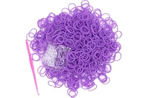 SALOME IDEA 3000PCS Loom Rubber Bands Kit with 75 Clips,5 Hooks, Premium Bracelet Making Kit for Kids Weaving DIY Crafting Gift(Light Purple)