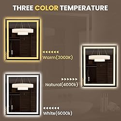 LOAAO 35.4"x29.9" LED Mirror for Bathroom, Lighted