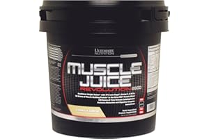 Ultimate Nutrition Muscle Juice Revolution 2600 Weight Gainer, Muscle Recovery with Glutamine, Micellar Casein and Time Release Complex Carbohydrates, Vanilla Protein Powder, 11.1 Pounds
