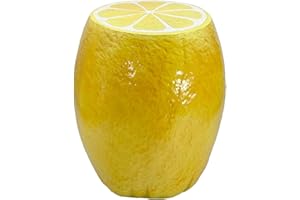Galt International 18" Yellow Lemon Fruit Stool Side Table Home Decor Plant Stand Garden Indoor Outdoor Decorations