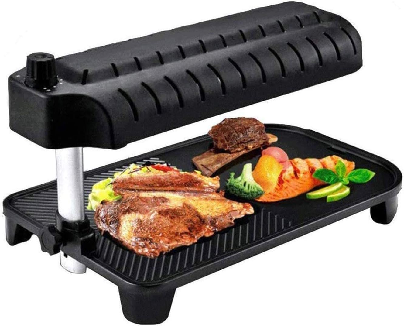 ERGGQAQ 3D Electric Smokeless Grill, Infrared BBQ Electric Grill with