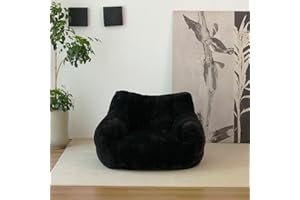 N&V Bean Bag Chair High-Density Foam Filling Sofa with Soft Faux Fur Cover for Teens, Adults to Gaming, Reading, and Watching