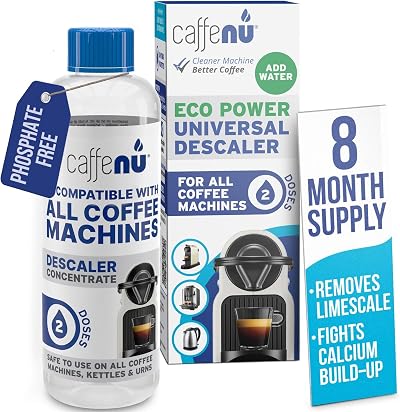 Caffenu Universal Coffee Machine Descaler 200ml 2 Uses Nespresso Philips Dolce