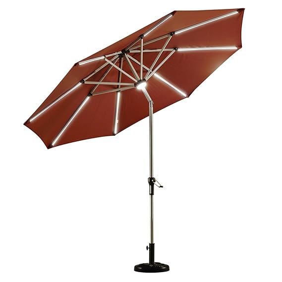 Amazon.com : PURPLE LEAF 9 Feet Solar Powered LED Lighted Patio