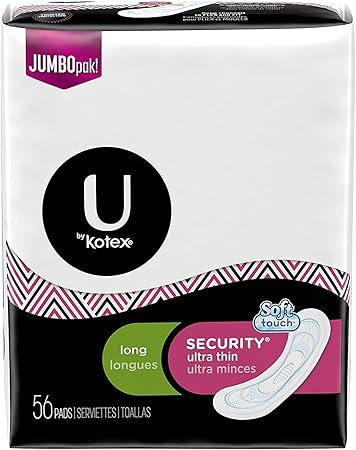 U By Kotex Security Ultra Thin Pads Long Senza Profumo 56 Count 2 Pack 56 Count Amazon It Sport E Tempo Libero