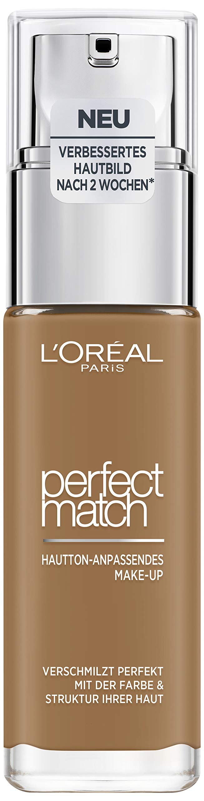 L'Oréal Paris Make Up, Liquid Foundation with Hyaluronic Acid and Aloe Vera, Perfect Match Make-Up, No. 8.5.D/8.5.W Toffee, 30 ml