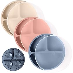 WeeSprout Suction Plates with Lids for Babies