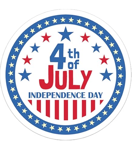 50 PCS 4th Of July Stickers - Patriotic USA American Flag Stickers For Independence Day Parties