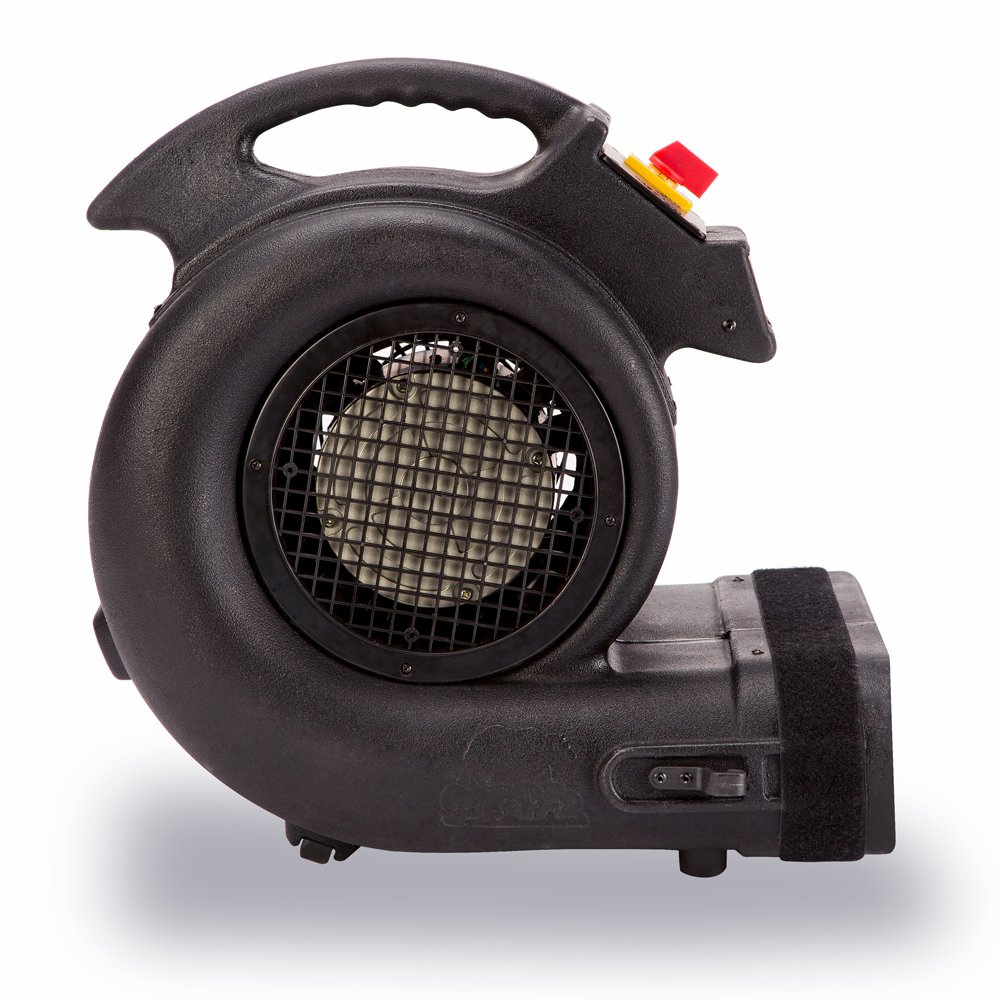 B-Air Grizzly GP-1 1 HP 3550 CFM Grizzly Air Mover Carpet Dryer Floor Fan for Water Damage Restoration and Pet Cage Dryer Black