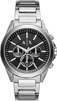 Orologio da uomo, Movimento cronografo al quarzo e cassa da 44 mm con cinturino in acciaio