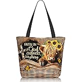 Nebcog Bible Tote Bags for Women Christian Gifts Religious Church Shoulder Bag