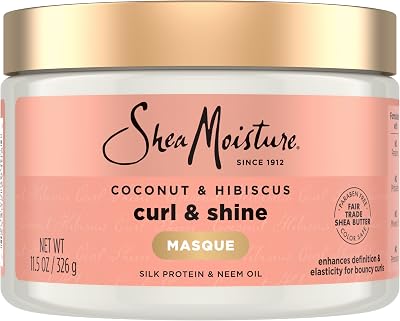 Shea Moisture Hibiscus Shine Hair Mask 12 Oz Orange Coconut Deep Treatment