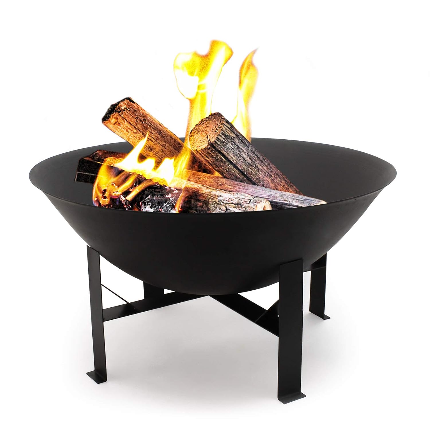 Wiltec Fire Bowl Steel Pit V3 Bbq Camping Garden Patio Terrace