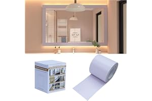 FEILAYS 10M White Wood Grain Removable PVC Waterproof Border Wallpaper Decor Self Adhesive Peel and Stick Door Frame Mirror Bathroom Tiles Sticker Grain 3.93" x 393"