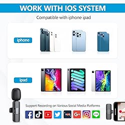 RICCHI Wireless Mini Microphone for iPhone iPad, 2
