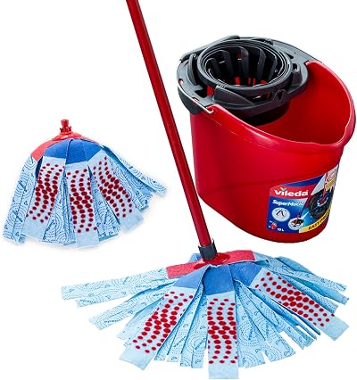 Vileda SuperMocio 3Action XL Mop & Bucket Set with Torsion Wringer