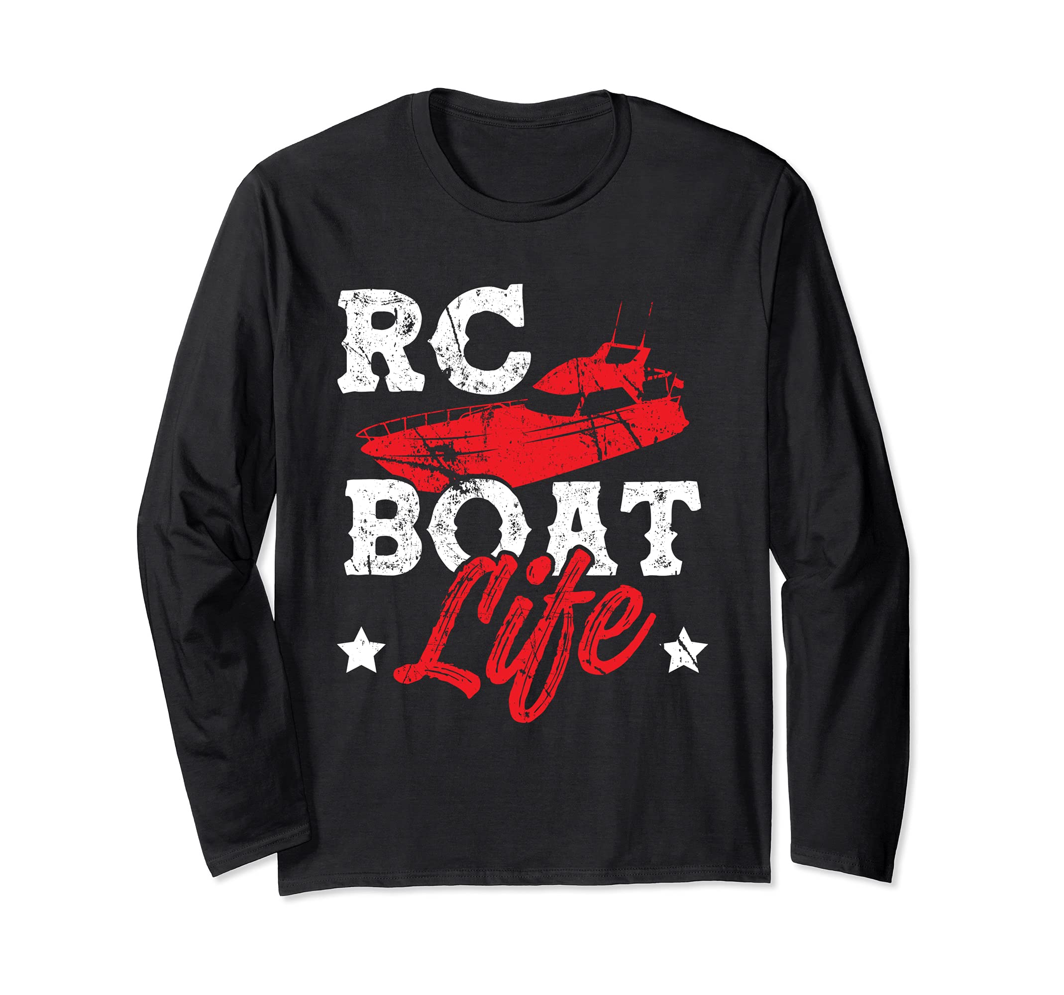 RC Boat Life Remote Control Boat Racing Collector Distressed Long Sleeve T-Shirt
