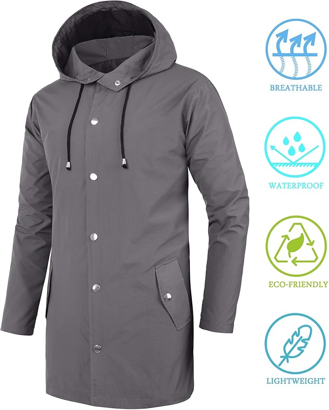 lightweight raincoat with hood