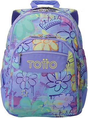 - Mochila Escolar Grande, Modelo Rayol, Capacidad 19 L, 3 Compartimentos, 2 Bolsillos Botella, Bolsillo para PC 14", Espaldar Ergonómico con Flujo de Aire, Correas en S, Estampado Grafily