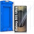 KUZOOM 2 Pack HD Clear Screen Protector Install kit for Samsung Galaxy S25 Ultra,9H Hardness Shatterproof Tempered Glass Screen Protective Film,Sensitive Touch, Fingerprint Unlock