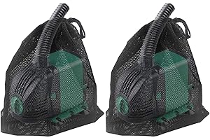 Awvlvwa Pond Pump Filter Bag, 12.2"x 15.9" 2 Pack Drawstring Pond Mesh Pump Barrier Bags for Pool Biofilters Aquarium Filtration, Protection Cover from Needles Leaves Hair for Outdoor Fountain