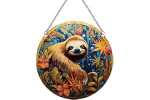 ZZHAOYI Koala Stained Acrylic Window Hanging Ornament, Animal Series Wall Art Decor Forest Themed Decor Hanging with Chain Indoor Outdoor Decor,Gift for Women Men (Koala, 5.9'')