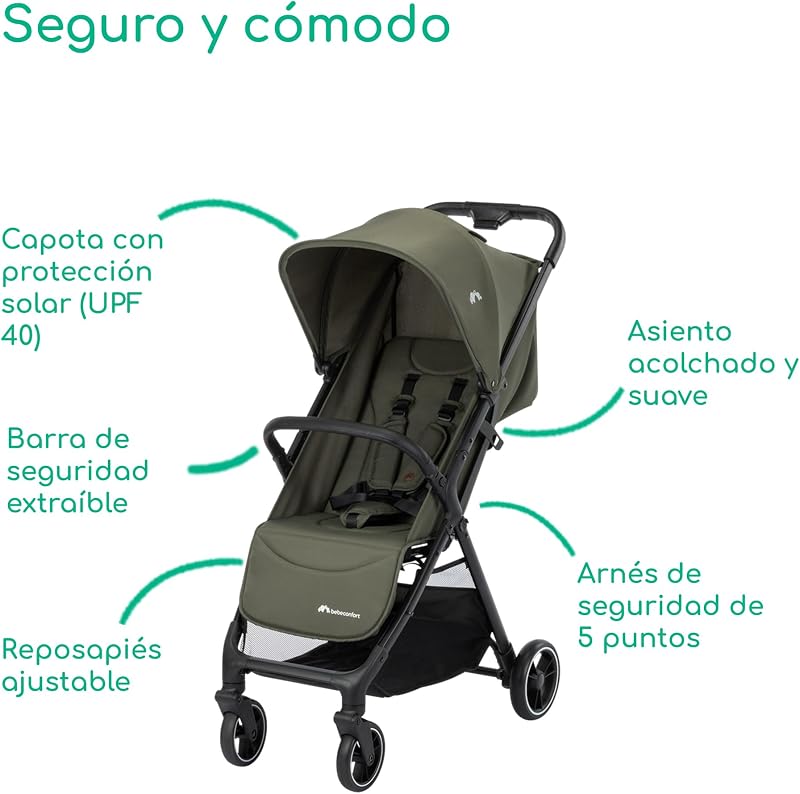 Azur, carrinho de bebé, 0–3 anos (15 kg), grafite mineral