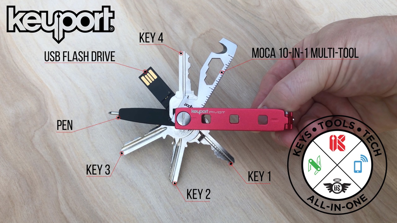 Keyport Pivot Outdoor Bundle EDC Keychain MultiTool Includes