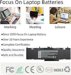 YXKC WJ5R2 Laptop Battery Replacement for Dell