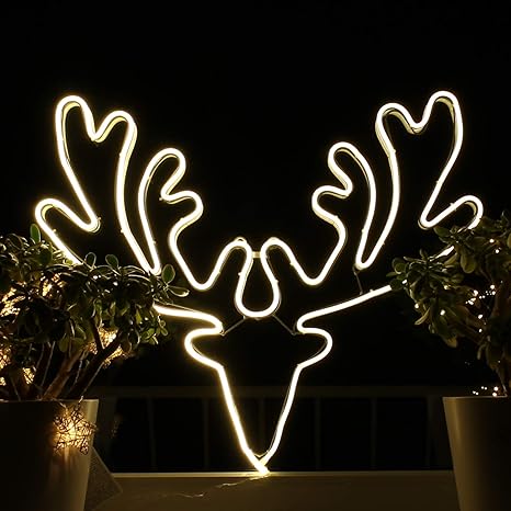 Weihnachtsdeko Fenster Led Rentier Fensterbilder Weihnachten Beleuchtet Fensterdeko Hängend Fensterdekoration Mit Licht Fensterbeleuchtung Ww1