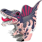 EUGY Spinosaurus 3D Puzzle, 27 Piece Paper Craft Kit for Kids 6+ | Screen Free Build, Finishes In About 30 Minutes, Pre Cut Parts, No Scissors Needed, Fun Facts Card, Stands As Shelf Decor