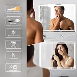Dripex Bluetooth LED Bathroom Mirror 500x700mm Anti-fog Shaver Socket view 6