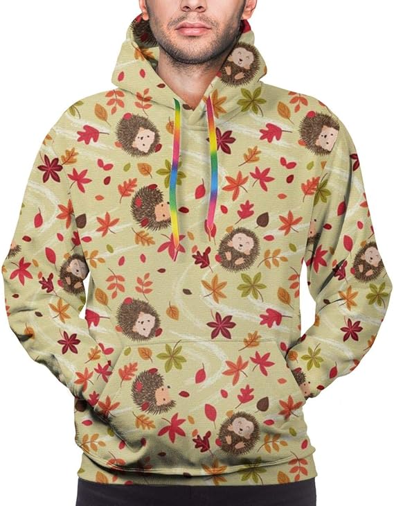 Amazon Co Jp 秋のハリネズミ メンズ パーカー 3dプリント プルオーバー スウェットシャツ 長袖 フード付 大人 若者 カジュアル スポーツ 服装 春 秋 冬 服 ファッション小物