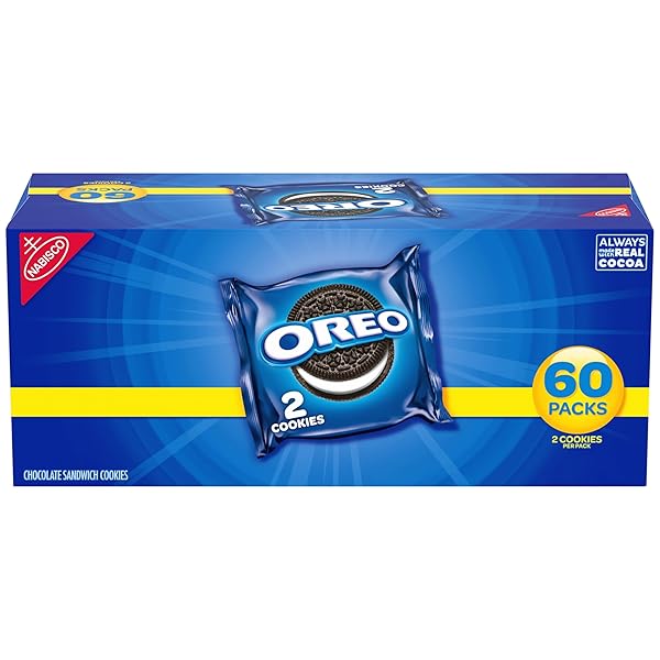 OREO CHOCOLATE SANDWICH COOKIES, 60 SNACK PACKS (2...