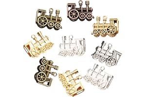 Fokmuaex Metal Mexican Train Dominoes Markers - 9 Durable Numbered Game Pieces in 6 Vibrant Colors | Domino Game Accessories 