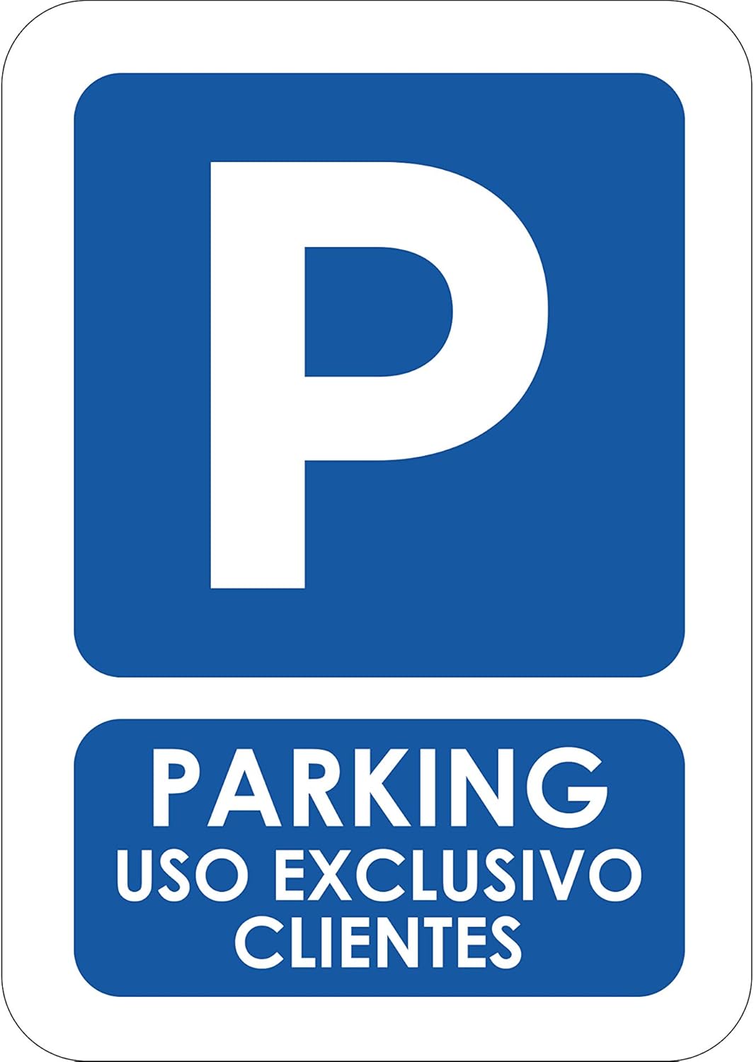Medida 29,7x42cm Pack 3 Señales de Parking Uso Exclusivo Clientes